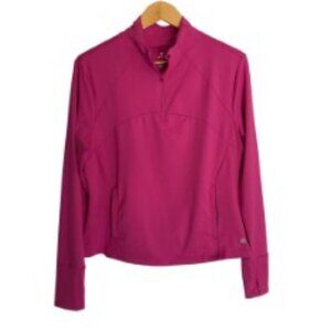 Apana Pink 1/4 Zip Pullover Large